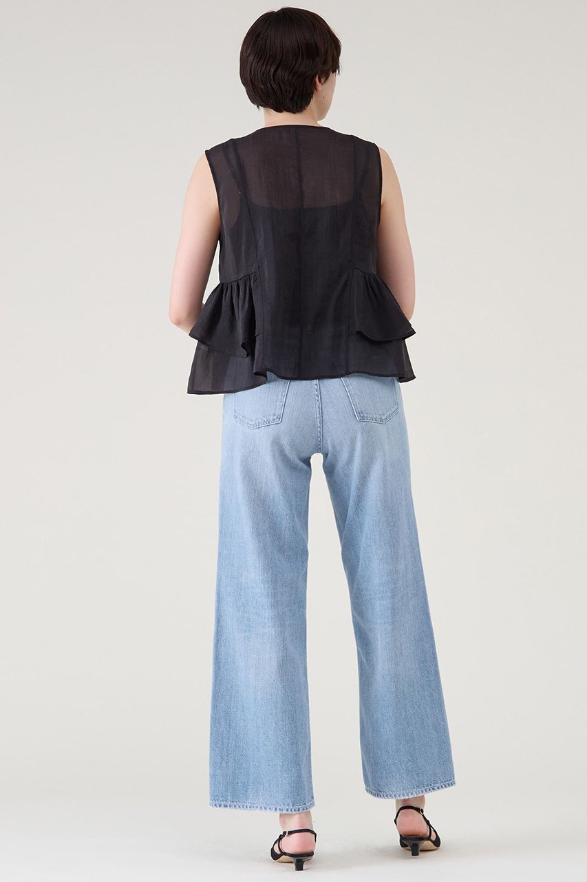 【マルティニーク/martinique】のティアードノースリーブブラウス 人気、トレンドファッション・服の通販 founy(ファニー) 　ファッション　Fashion　レディースファッション　Fashion for Women　トップス・カットソー　Cut & Sew Tops　キャミソール&ノースリーブ　Camisoles & Sleeveless Tops　シャツ・ブラウス・オフィスカジュアル　Elegant Blouses & Button-Ups　おすすめ　Recommended / Our Picks　キャミソール　Camisole, Spaghetti Strap Top　シルク　Silk, 100% Silk　タンク　Tank Top, Sleeveless Top　ティアード　Tiered, Tiered Style　デニム　Denim, Jeans Material　ノースリーブ　Sleeveless, No-Sleeve　夏　Summer　other-7|ID: prp329100004602794 ipo3291000000036098150