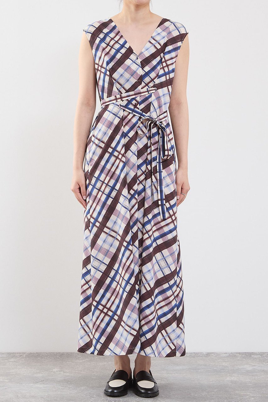 【マルティニーク/martinique】のcheckワンピース(セットアップ可) 人気、トレンドファッション・服の通販 founy(ファニー) 　ファッション　Fashion　レディースファッション　Fashion for Women　ワンピース　Dresses　チュニック　Tunic Tops & Dresses　おすすめ　Recommended / Our Picks　シンプル　Simple, Minimal　ジョーゼット　Georgette, Semi-Sheer Fabric　セットアップ　Set-Up, Coordinated Outfit　チェック　Check, Plaid, Tartan　チュニック　Tunic, Long Top　ノースリーブ　Sleeveless, No-Sleeve　バイアス　Bias, Diagonal Cut　ロング　Long, Long-Length　再入荷　Restock / Back in Stock　other-5|ID: prp329100004602796 ipo3291000000035888110