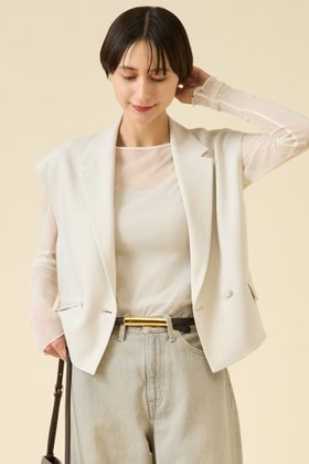 【マルティニーク/martinique】 ラペルドダブルジレ(セットアップ可)人気、トレンドファッション・服の通販 founy(ファニー) ファッション Fashion レディースファッション Fashion for Women アウター Coat / Outerwear Collection レディースジャケット・軽アウター Jackets おすすめ Recommended / Our Picks クラシック Classic, Timeless Style ジャケット Jacket, Outerwear ジョーゼット Georgette, Semi-Sheer Fabric セットアップ Set-Up, Coordinated Outfit ダブル Double, Double-Breasted バランス Balance, Style Balance ベスト Vest, Waistcoat 新作・新入荷 New Arrivals / New In |ID:prp329100004602853