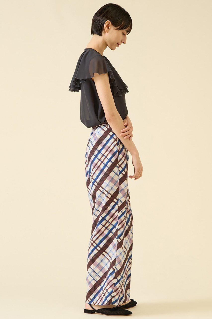 【マルティニーク/martinique】のcheckパンツ(セットアップ可) 人気、トレンドファッション・服の通販 founy(ファニー) 　ファッション　Fashion　レディースファッション　Fashion for Women　セットアップ　Matching Sets　レディースパンツ・ボトムス　Pants & Trousers / Bottoms　おすすめ　Recommended / Our Picks　シンプル　Simple, Minimal　ジョーゼット　Georgette, Semi-Sheer Fabric　ストレート　Straight, Straight Cut　セットアップ　Set-Up, Coordinated Outfit　チェック　Check, Plaid, Tartan　ノースリーブ　Sleeveless, No-Sleeve　バイアス　Bias, Diagonal Cut　フラット　Flat, Flat Shoes　フロント　Front, Front Design　リラックス　Relax, Relaxed Fit　新作・新入荷　New Arrivals / New In　other-5|ID: prp329100004602856 ipo3291000000032732767