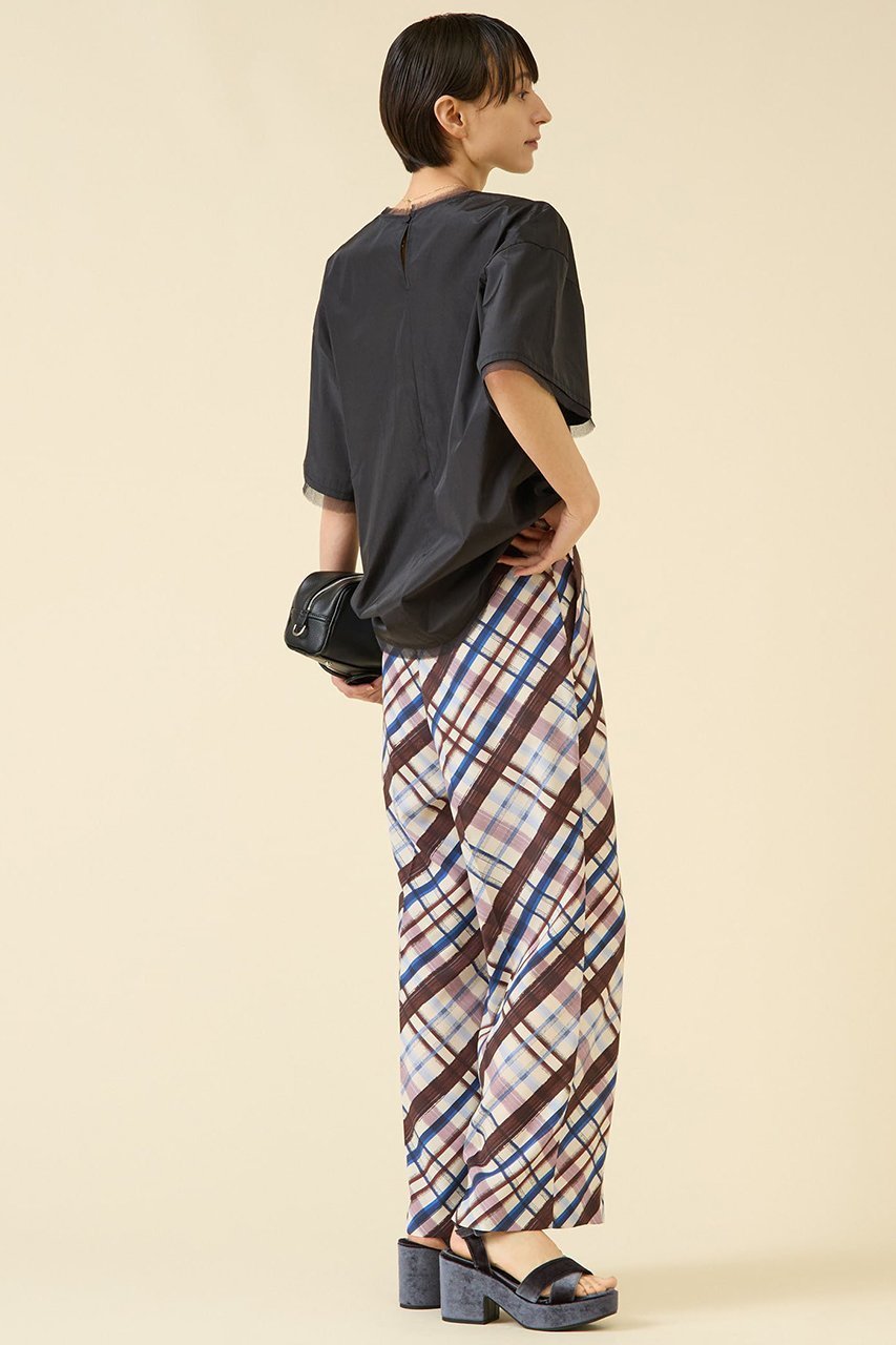 【マルティニーク/martinique】のcheckパンツ(セットアップ可) 人気、トレンドファッション・服の通販 founy(ファニー) 　ファッション　Fashion　レディースファッション　Fashion for Women　セットアップ　Matching Sets　レディースパンツ・ボトムス　Pants & Trousers / Bottoms　おすすめ　Recommended / Our Picks　シンプル　Simple, Minimal　ジョーゼット　Georgette, Semi-Sheer Fabric　ストレート　Straight, Straight Cut　セットアップ　Set-Up, Coordinated Outfit　チェック　Check, Plaid, Tartan　ノースリーブ　Sleeveless, No-Sleeve　バイアス　Bias, Diagonal Cut　フラット　Flat, Flat Shoes　フロント　Front, Front Design　リラックス　Relax, Relaxed Fit　新作・新入荷　New Arrivals / New In　other-7|ID: prp329100004602856 ipo3291000000032732769