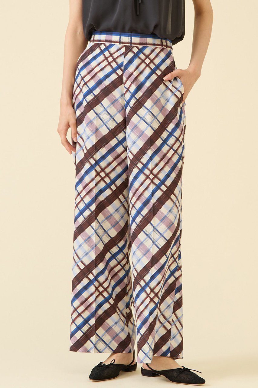 【マルティニーク/martinique】のcheckパンツ(セットアップ可) 人気、トレンドファッション・服の通販 founy(ファニー) 　ファッション　Fashion　レディースファッション　Fashion for Women　セットアップ　Matching Sets　レディースパンツ・ボトムス　Pants & Trousers / Bottoms　パンツ　Pants & Trousers　おすすめ　Recommended / Our Picks　シンプル　Simple, Minimal　ジョーゼット　Georgette, Semi-Sheer Fabric　ストレート　Straight, Straight Cut　セットアップ　Set-Up, Coordinated Outfit　チェック　Check, Plaid, Tartan　ノースリーブ　Sleeveless, No-Sleeve　バイアス　Bias, Diagonal Cut　フラット　Flat, Flat Shoes　フロント　Front, Front Design　リラックス　Relax, Relaxed Fit　 other-1|ID: prp329100004602856 ipo3291000000035558063