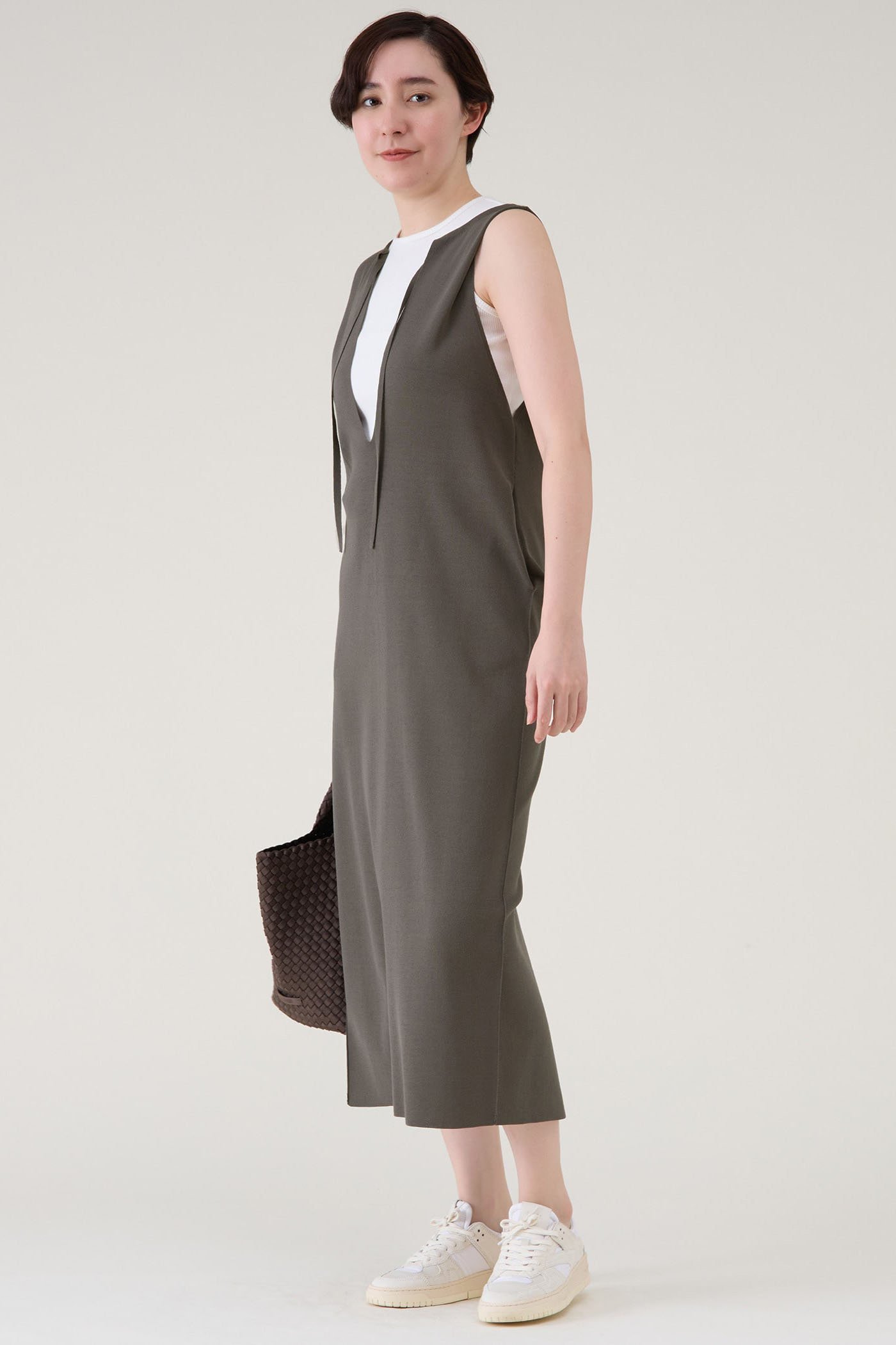 【マルティニーク/martinique】のニットジャンスカ 人気、トレンドファッション・服の通販 founy(ファニー) 　ファッション　Fashion　レディースファッション　Fashion for Women　ワンピース　Dresses　チュニック　Tunic Tops & Dresses　おすすめ　Recommended / Our Picks　スリット　Slit, Slit Detail　チュニック　Tunic, Long Top　ロング　Long, Long-Length　other-2|ID: prp329100004602858 ipo3291000000035791425