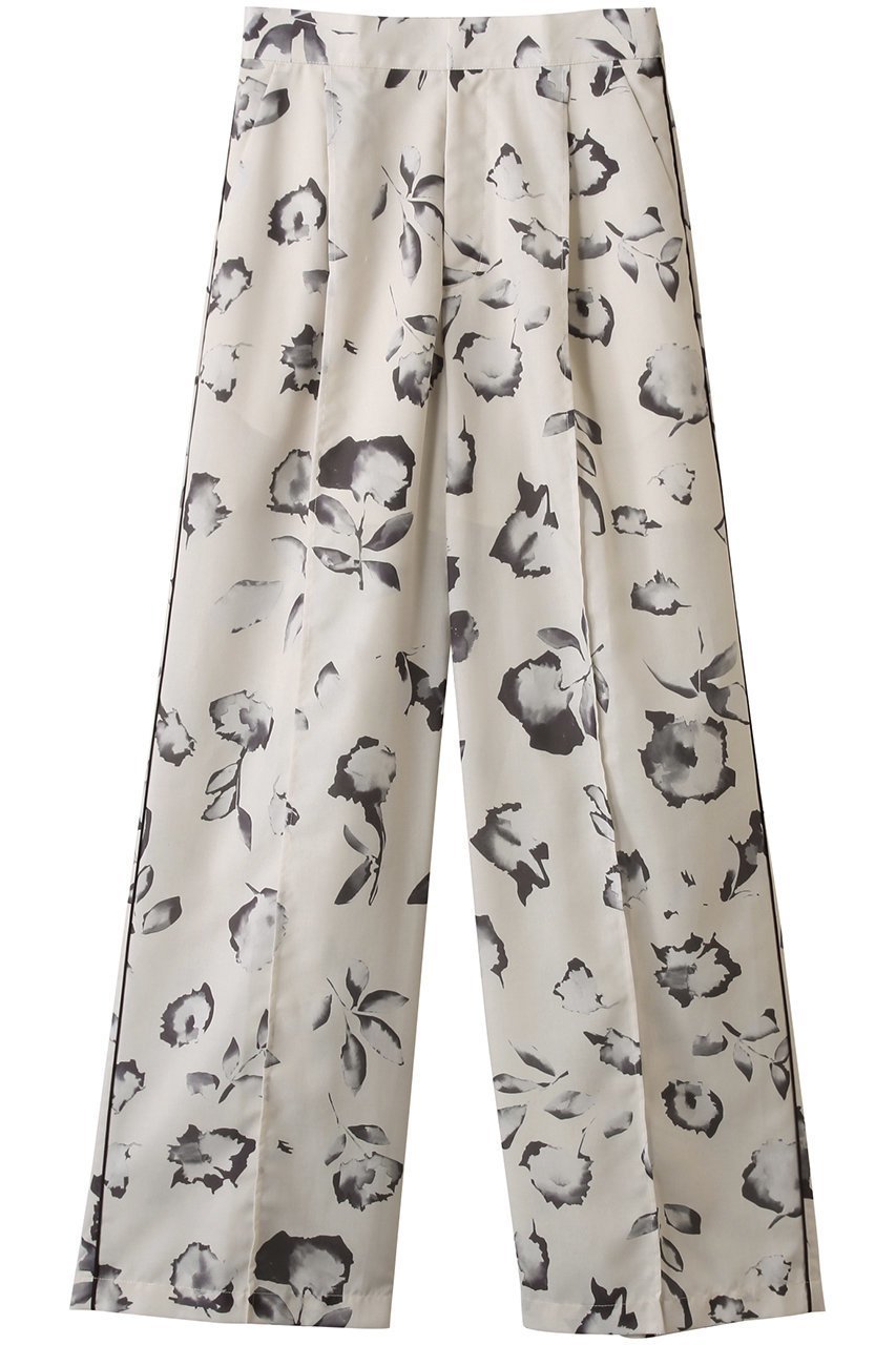 【マノフ/MANOF】のBLURRED FLOWER WIDE PANTS パンツ インテリア・キッズ・メンズ・レディースファッション・服の通販 founy(ファニー) 　ファッション　Fashion　レディースファッション　Fashion for Women　パンツ　Pants & Trousers　2025年　2025　2025-2026秋冬・A/W　Autumn/Winter 2025–26 AW25–26　クロップド　Cropped, Short Length　スポーティ　Sporty, Casual Athletic　パイピング　Piping, Trim Design　フラワー　Flower, Floral　モチーフ　Motif, Design Theme　ワイド　Wide, Wide Fit　A/W・秋冬　Autumn/Winter　IVORY|ID: prp329100004603479 ipo3291000000032745565