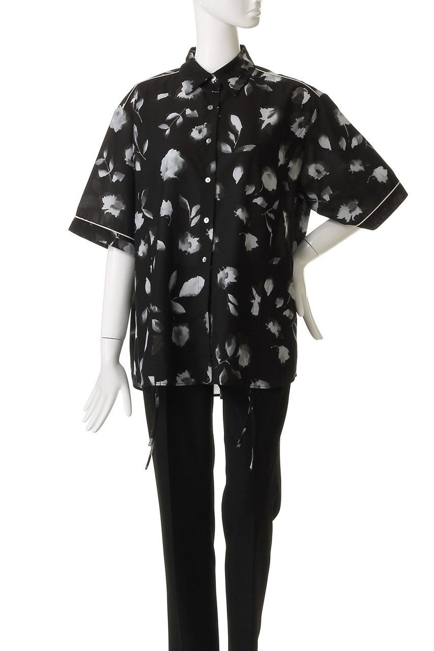 【マノフ/MANOF】のBLURRED FLOWER SHIRTS シャツ・ブラウス 人気、トレンドファッション・服の通販 founy(ファニー) 　ファッション　Fashion　レディースファッション　Fashion for Women　トップス・カットソー　Cut & Sew Tops　シャツ・ブラウス・オフィスカジュアル　Elegant Blouses & Button-Ups　シェイプ　Shape, Slim Fit　ショート　Short, Short Length　スリーブ　Sleeve, Long Sleeve / Short Sleeve　パイピング　Piping, Trim Design　フラワー　Flower, Floral　フロント　Front, Front Design　ボックス　Boxy, Box Shape　モチーフ　Motif, Design Theme　other-2|ID: prp329100004603480 ipo3291000000035932638