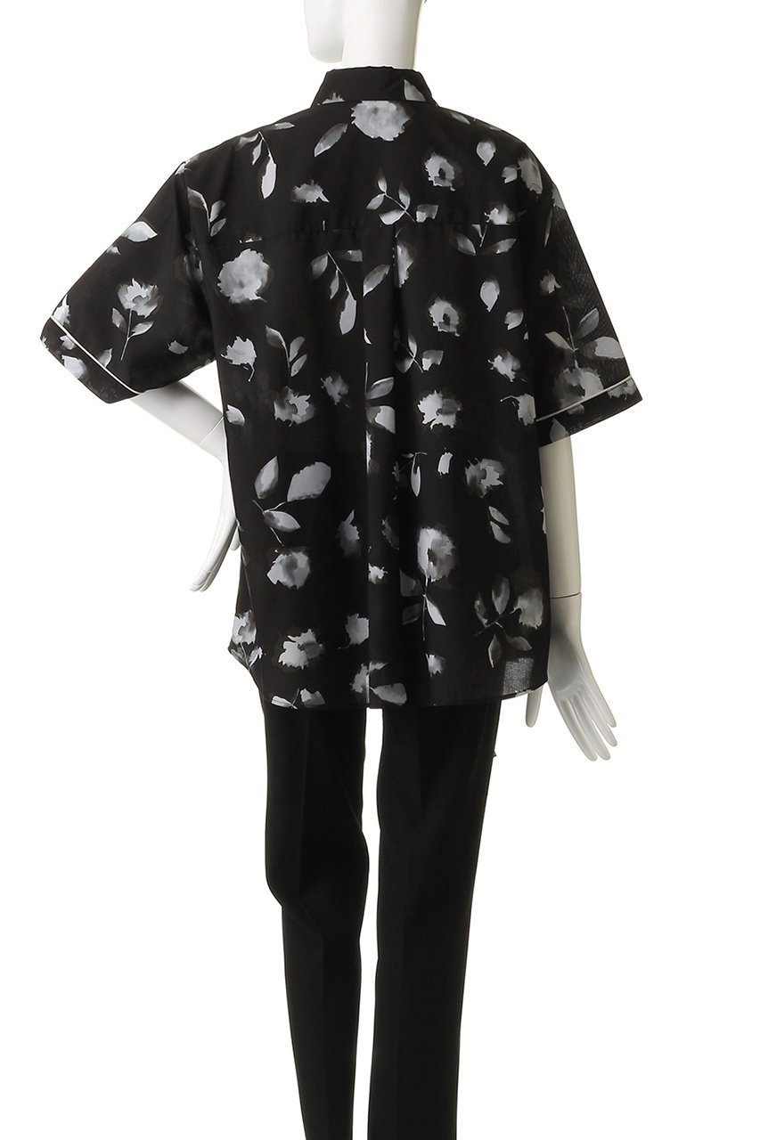 【マノフ/MANOF】のBLURRED FLOWER SHIRTS シャツ・ブラウス 人気、トレンドファッション・服の通販 founy(ファニー) 　ファッション　Fashion　レディースファッション　Fashion for Women　トップス・カットソー　Cut & Sew Tops　シャツ・ブラウス・オフィスカジュアル　Elegant Blouses & Button-Ups　シェイプ　Shape, Slim Fit　ショート　Short, Short Length　スリーブ　Sleeve, Long Sleeve / Short Sleeve　パイピング　Piping, Trim Design　フラワー　Flower, Floral　フロント　Front, Front Design　ボックス　Boxy, Box Shape　モチーフ　Motif, Design Theme　other-4|ID: prp329100004603480 ipo3291000000035932640