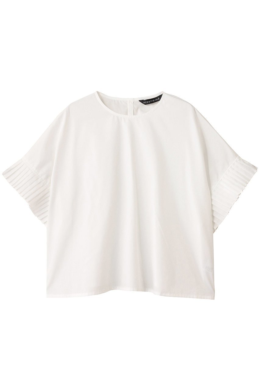 【ミズイロ インド/mizuiro ind】のpleats slv P/O プルオーバー インテリア・キッズ・メンズ・レディースファッション・服の通販 founy(ファニー) 　ファッション　Fashion　レディースファッション　Fashion for Women　トップス・カットソー　Cut & Sew Tops　シャツ・ブラウス・オフィスカジュアル　Elegant Blouses & Button-Ups　カジュアルプルオーバー・ニットトップス　Pullovers & Knit Tops / Casual Pullovers　ショート　Short, Short Length　スリーブ　Sleeve, Long Sleeve / Short Sleeve　プリーツ　Pleats, Pleated　エレガント 上品　Elegant　off white|ID: prp329100004603482 ipo3291000000033048704