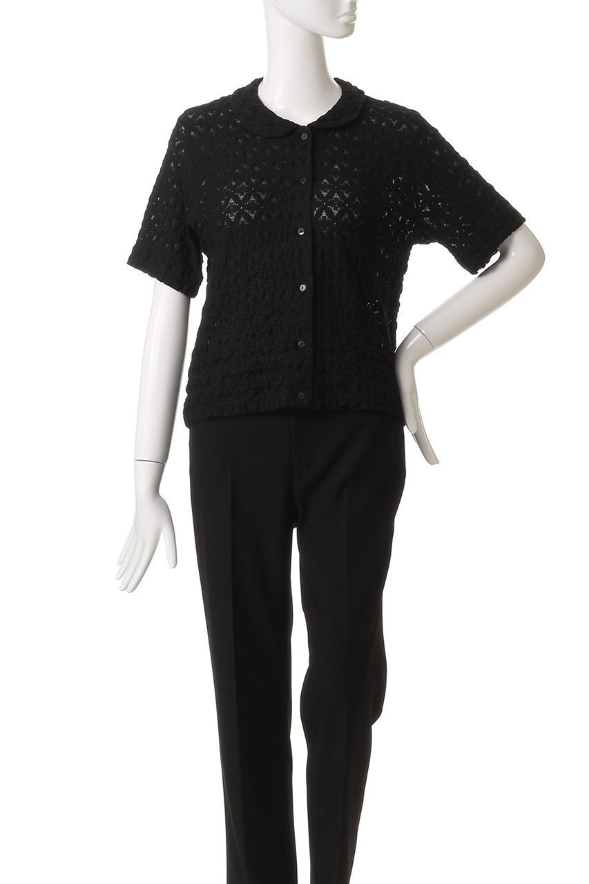 【ミズイロ インド/mizuiro ind】のstretch lace round collar shirt シャツ 人気、トレンドファッション・服の通販 founy(ファニー) 　ファッション　Fashion　レディースファッション　Fashion for Women　トップス・カットソー　Cut & Sew Tops　シャツ・ブラウス・オフィスカジュアル　Elegant Blouses & Button-Ups　コンパクト　Compact, Small Size　シアー　Sheer, See-Through　ショート　Short, Short Length　ストレッチ　Stretch, Stretchy Fabric　スリーブ　Sleeve, Long Sleeve / Short Sleeve　ラウンド　Round, Round Neck　レース　Lace, Lace Fabric　エレガント 上品　Elegant　新作・新入荷　New Arrivals / New In　other-2|ID: prp329100004603483 ipo3291000000032745653