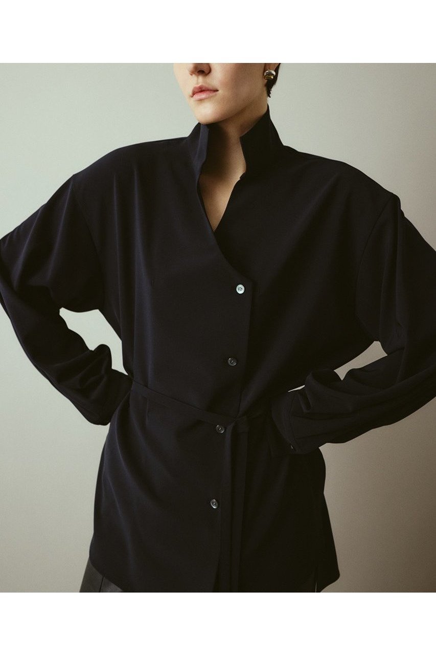 【リムアーク/RIM.ARK】のStand collar JK like SH/シャツ 人気、トレンドファッション・服の通販 founy(ファニー) 　ファッション　Fashion　レディースファッション　Fashion for Women　トップス・カットソー　Cut & Sew Tops　シャツ・ブラウス・オフィスカジュアル　Elegant Blouses & Button-Ups　ジャケット　Jacket, Outerwear　スリーブ　Sleeve, Long Sleeve / Short Sleeve　ミドル　Middle Length, Mid Height　ロング　Long, Long-Length　ワーク　Workwear, Utility Style　新作・新入荷　New Arrivals / New In　旅行　Travel　other-6|ID: prp329100004604137 ipo3291000000032756428