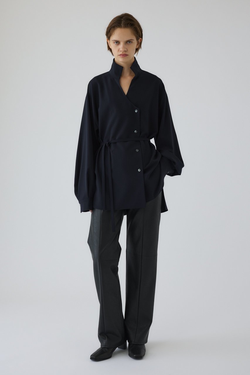 【リムアーク/RIM.ARK】のStand collar JK like SH/シャツ 人気、トレンドファッション・服の通販 founy(ファニー) 　ファッション　Fashion　レディースファッション　Fashion for Women　トップス・カットソー　Cut & Sew Tops　シャツ・ブラウス・オフィスカジュアル　Elegant Blouses & Button-Ups　ジャケット　Jacket, Outerwear　スリーブ　Sleeve, Long Sleeve / Short Sleeve　ミドル　Middle Length, Mid Height　ロング　Long, Long-Length　ワーク　Workwear, Utility Style　新作・新入荷　New Arrivals / New In　旅行　Travel　other-5|ID: prp329100004604137 ipo3291000000033853251