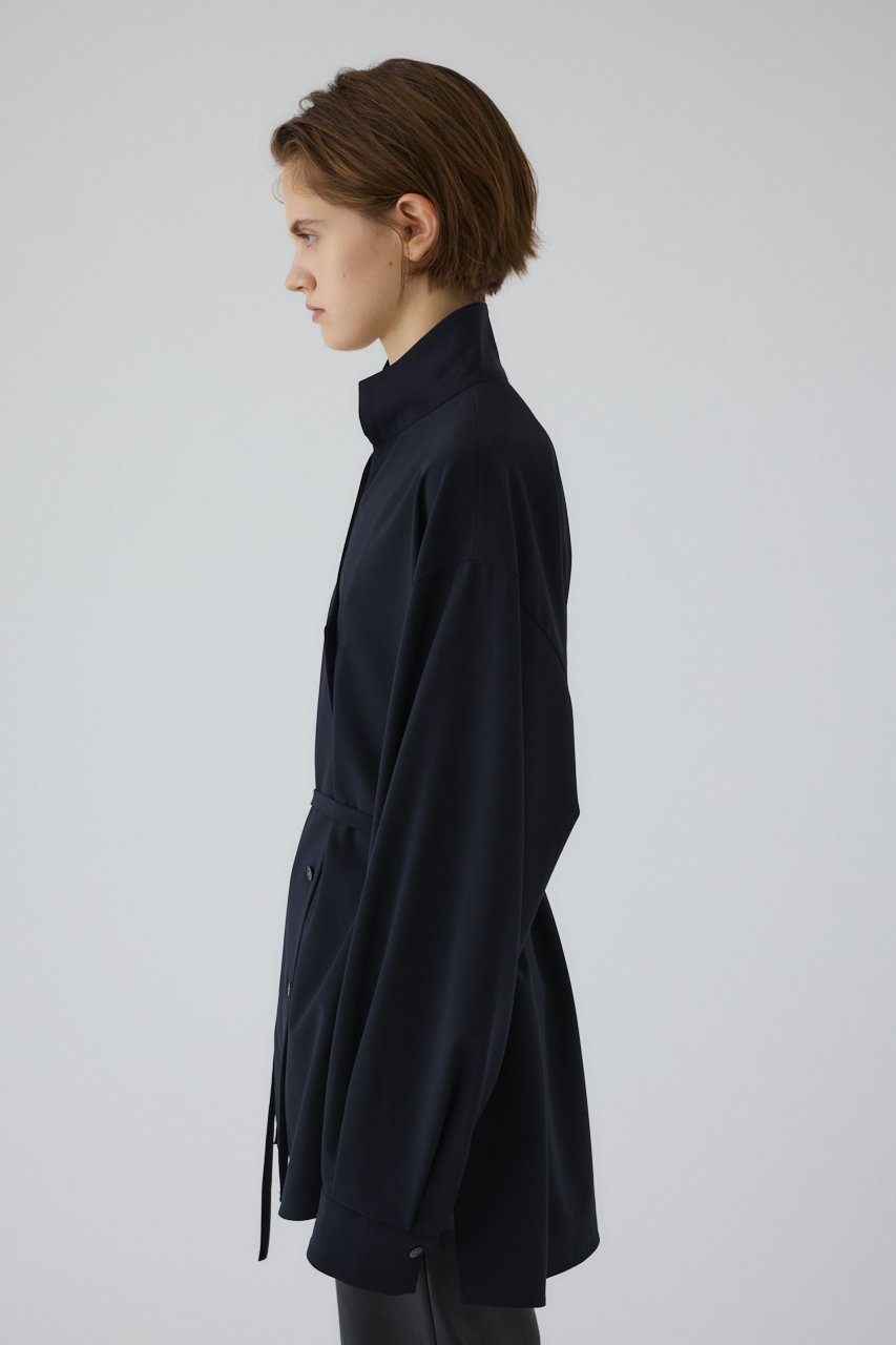 【リムアーク/RIM.ARK】のStand collar JK like SH/シャツ 人気、トレンドファッション・服の通販 founy(ファニー) 　ファッション　Fashion　レディースファッション　Fashion for Women　トップス・カットソー　Cut & Sew Tops　シャツ・ブラウス・オフィスカジュアル　Elegant Blouses & Button-Ups　ジャケット　Jacket, Outerwear　スリーブ　Sleeve, Long Sleeve / Short Sleeve　ミドル　Middle Length, Mid Height　ロング　Long, Long-Length　ワーク　Workwear, Utility Style　新作・新入荷　New Arrivals / New In　旅行　Travel　other-6|ID: prp329100004604137 ipo3291000000033853252