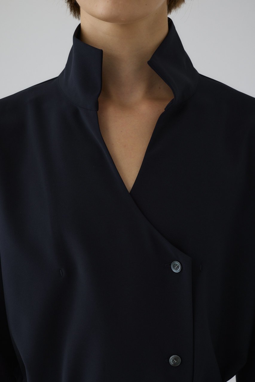 【リムアーク/RIM.ARK】のStand collar JK like SH/シャツ 人気、トレンドファッション・服の通販 founy(ファニー) 　ファッション　Fashion　レディースファッション　Fashion for Women　トップス・カットソー　Cut & Sew Tops　シャツ・ブラウス・オフィスカジュアル　Elegant Blouses & Button-Ups　ジャケット　Jacket, Outerwear　スリーブ　Sleeve, Long Sleeve / Short Sleeve　ミドル　Middle Length, Mid Height　ロング　Long, Long-Length　ワーク　Workwear, Utility Style　新作・新入荷　New Arrivals / New In　旅行　Travel　other-8|ID: prp329100004604137 ipo3291000000033853254