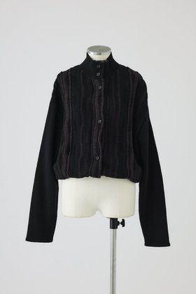 【リムアーク/RIM.ARK】 Different surfaces knit CD/ニットカーディガン人気、トレンドファッション・服の通販 founy(ファニー) ファッション Fashion レディースファッション Fashion for Women トップス・カットソー Cut & Sew Tops ニット Knit Tops & Sweaters カーディガン・羽織り Layered Style Cardigans カーディガン Cardigan, Knitwear スタンド Stand Collar, Upright Stand バランス Balance, Style Balance ヴィンテージ Vintage Style 定番 Standard, Basic Item 新作・新入荷 New Arrivals / New In |ID:prp329100004604140