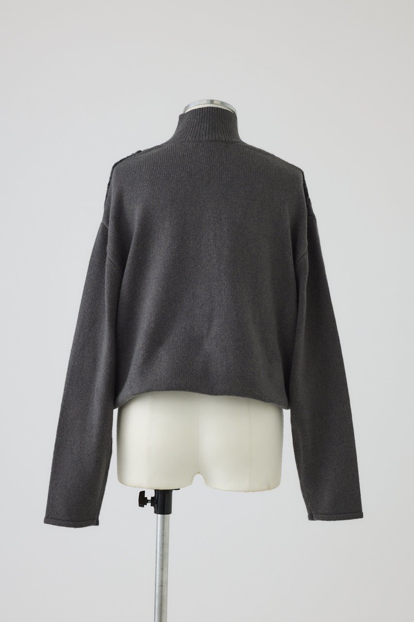 【リムアーク/RIM.ARK】のDifferent surfaces knit CD/ニットカーディガン 人気、トレンドファッション・服の通販 founy(ファニー) 　ファッション　Fashion　レディースファッション　Fashion for Women　トップス・カットソー　Cut & Sew Tops　ニット　Knit Tops & Sweaters　カーディガン・羽織り　Layered Style Cardigans　カーディガン　Cardigan, Knitwear　スタンド　Stand Collar, Upright Stand　バランス　Balance, Style Balance　ヴィンテージ　Vintage Style　定番　Standard, Basic Item　新作・新入荷　New Arrivals / New In　other-4|ID: prp329100004604140 ipo3291000000032756455