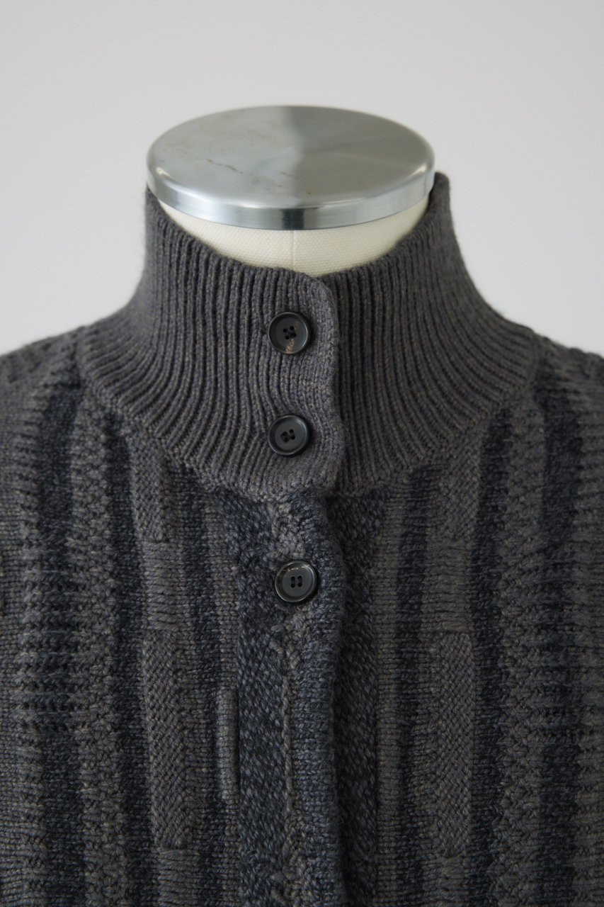 【リムアーク/RIM.ARK】のDifferent surfaces knit CD/ニットカーディガン 人気、トレンドファッション・服の通販 founy(ファニー) 　ファッション　Fashion　レディースファッション　Fashion for Women　トップス・カットソー　Cut & Sew Tops　ニット　Knit Tops & Sweaters　カーディガン・羽織り　Layered Style Cardigans　カーディガン　Cardigan, Knitwear　スタンド　Stand Collar, Upright Stand　バランス　Balance, Style Balance　ヴィンテージ　Vintage Style　定番　Standard, Basic Item　新作・新入荷　New Arrivals / New In　other-5|ID: prp329100004604140 ipo3291000000032756456