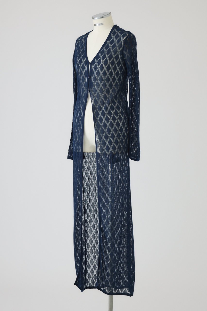 【リムアーク/RIM.ARK】のLace knit gown/ニット 人気、トレンドファッション・服の通販 founy(ファニー) 　ファッション　Fashion　レディースファッション　Fashion for Women　トップス・カットソー　Cut & Sew Tops　ニット　Knit Tops & Sweaters　カジュアルプルオーバー・ニットトップス　Pullovers & Knit Tops / Casual Pullovers　おすすめ　Recommended / Our Picks　インナー　Innerwear　ガウン　Gown, Robe　シンプル　Simple, Minimal　フロント　Front, Front Design　ロング　Long, Long-Length　新作・新入荷　New Arrivals / New In　other-2|ID: prp329100004604144 ipo3291000000032756491
