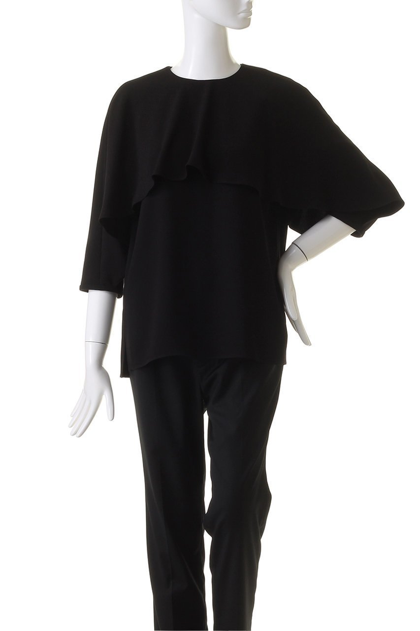 【デザイン ワークス/DESIGN WORKS】のケープブラウス 人気、トレンドファッション・服の通販 founy(ファニー) 　ファッション　Fashion　レディースファッション　Fashion for Women　トップス・カットソー　Cut & Sew Tops　シャツ・ブラウス・オフィスカジュアル　Elegant Blouses & Button-Ups　サテン　Satin, Glossy Fabric　ショート　Short, Short Length　ストレッチ　Stretch, Stretchy Fabric　スリーブ　Sleeve, Long Sleeve / Short Sleeve　再入荷　Restock / Back in Stock　夏　Summer　春　Spring　S/S・春夏　SS, Spring/Summer, Warm Season　other-2|ID: prp329100004604743 ipo3291000000032769037