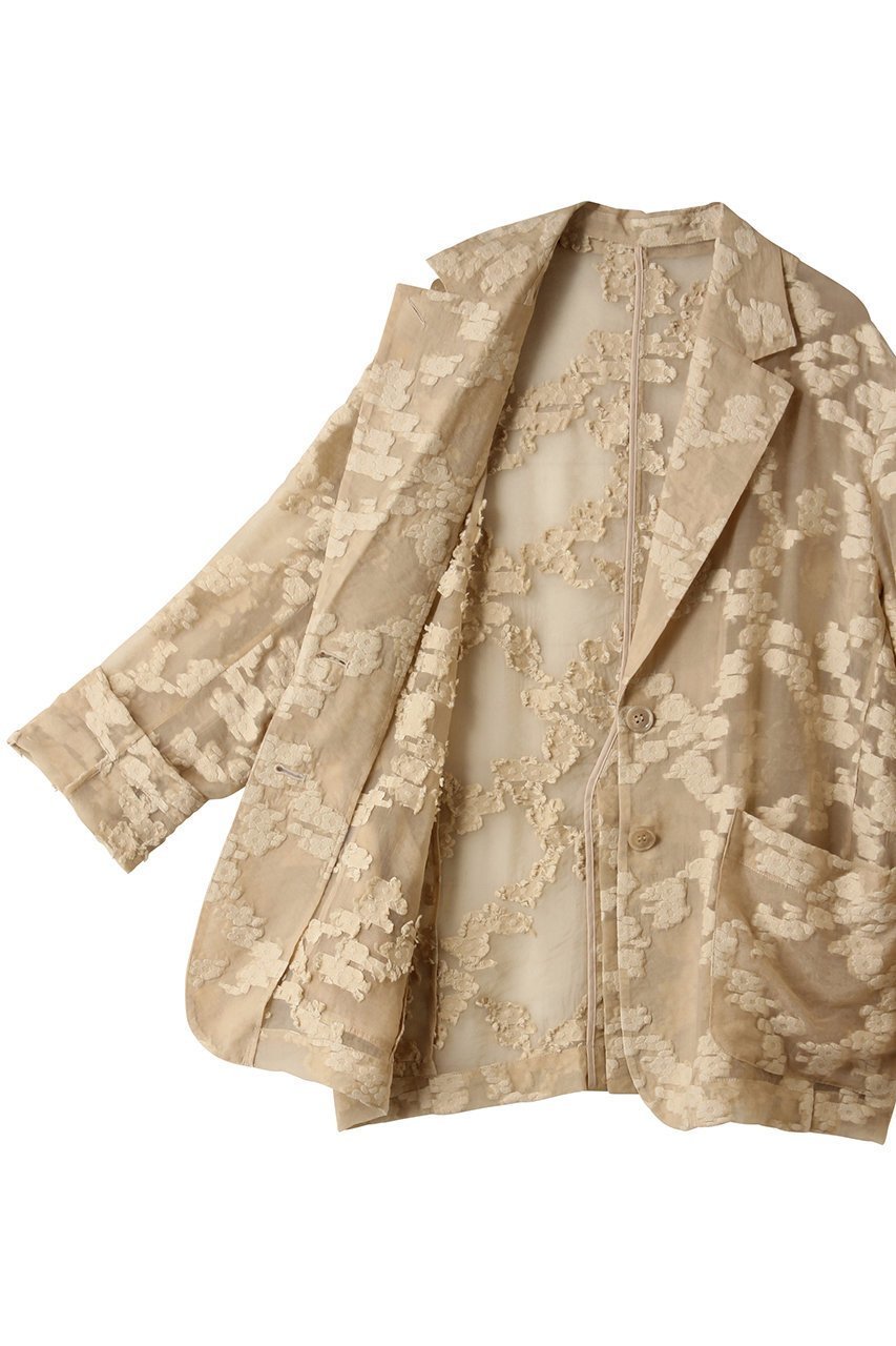【クラネ/CLANE】のFLOWER SHEER JACQUARD JACKET/ジャケット 人気、トレンドファッション・服の通販 founy(ファニー) 　ファッション　Fashion　レディースファッション　Fashion for Women　アウター　Coat / Outerwear Collection　レディースジャケット・軽アウター　Jackets　ジャカード／ジャガード　Jacquard, Woven Pattern　ジャケット　Jacket, Outerwear　スタンド　Stand Collar, Upright Stand　パーティ　Party, Party Style　夏　Summer　other-6|ID: prp329100004604764 ipo3291000000036118942