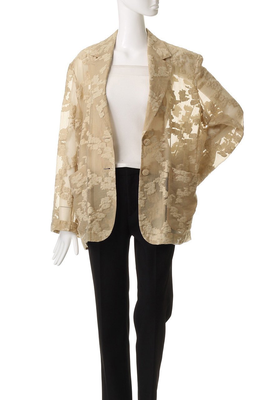 【クラネ/CLANE】のFLOWER SHEER JACQUARD JACKET/ジャケット 人気、トレンドファッション・服の通販 founy(ファニー) 　ファッション　Fashion　レディースファッション　Fashion for Women　アウター　Coat / Outerwear Collection　レディースジャケット・軽アウター　Jackets　ジャカード／ジャガード　Jacquard, Woven Pattern　ジャケット　Jacket, Outerwear　スタンド　Stand Collar, Upright Stand　パーティ　Party, Party Style　夏　Summer　other-8|ID: prp329100004604764 ipo3291000000036118946