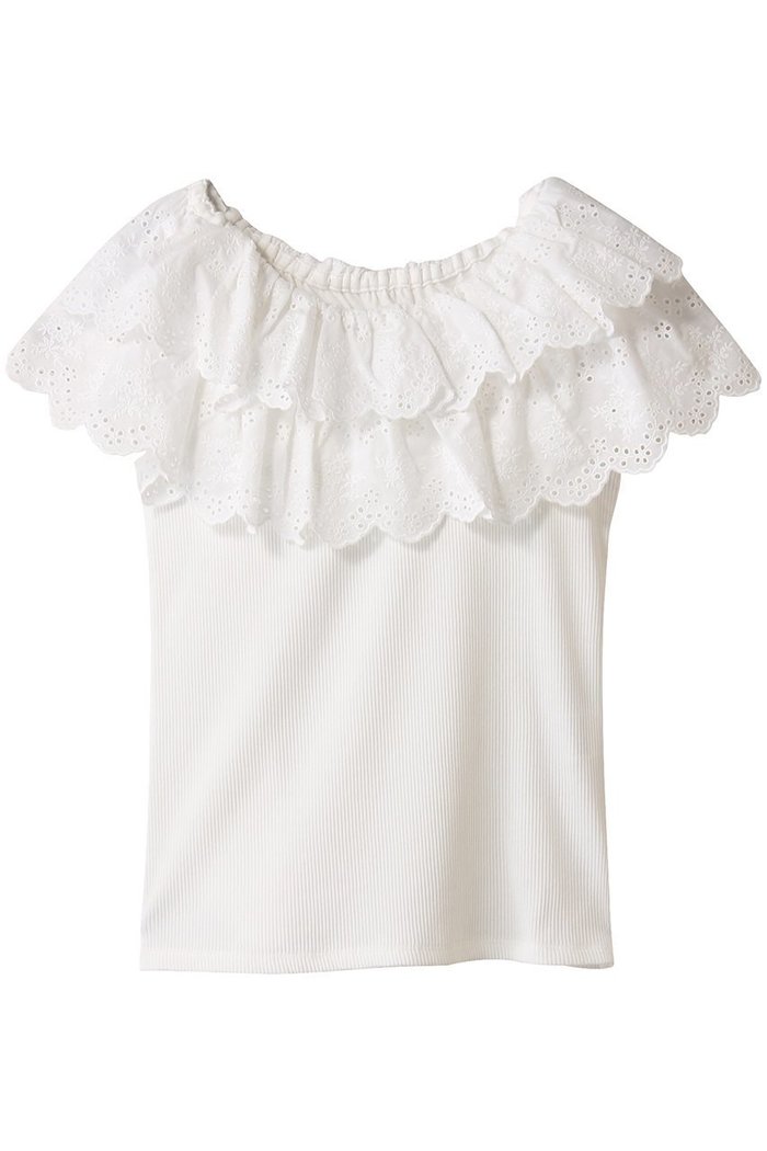 【アルアバイル/allureville】の【Loulou Willoughby】レーススカラッププルオーバー インテリア・キッズ・メンズ・レディースファッション・服の通販 founy(ファニー) https://founy.com/ ファッション Fashion レディースファッション Fashion for Women トップス・カットソー Cut & Sew Tops シャツ・ブラウス・オフィスカジュアル Elegant Blouses & Button-Ups ロングTシャツ・Tシャツ Longline T-Shirts & Tees カジュアルプルオーバー・ニットトップス Pullovers & Knit Tops / Casual Pullovers カットソー・ベーシックTシャツ Cut-and-Sewn Tops / Stretch Tees & Basics ショート Short, Short Length スリーブ Sleeve, Long Sleeve / Short Sleeve ティアード Tiered, Tiered Style デニム Denim, Jeans Material フェミニン Feminine, Girly レース Lace, Lace Fabric |ID: prp329100004604768 ipo3291000000032769522