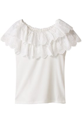 【アルアバイル/allureville】 【Loulou Willoughby】レーススカラッププルオーバー人気、トレンドファッション・服の通販 founy(ファニー) ファッション Fashion レディースファッション Fashion for Women トップス・カットソー Cut & Sew Tops シャツ・ブラウス・オフィスカジュアル Elegant Blouses & Button-Ups ロングTシャツ・Tシャツ Longline T-Shirts & Tees カジュアルプルオーバー・ニットトップス Pullovers & Knit Tops / Casual Pullovers カットソー・ベーシックTシャツ Cut-and-Sewn Tops / Stretch Tees & Basics 2025年 2025 2025-2026秋冬・A/W Autumn/Winter 2025–26 AW25–26 ショート Short, Short Length スリーブ Sleeve, Long Sleeve / Short Sleeve ティアード Tiered, Tiered Style デニム Denim, Jeans Material フェミニン Feminine, Girly レース Lace, Lace Fabric A/W・秋冬 Autumn/Winter |ID:prp329100004604768