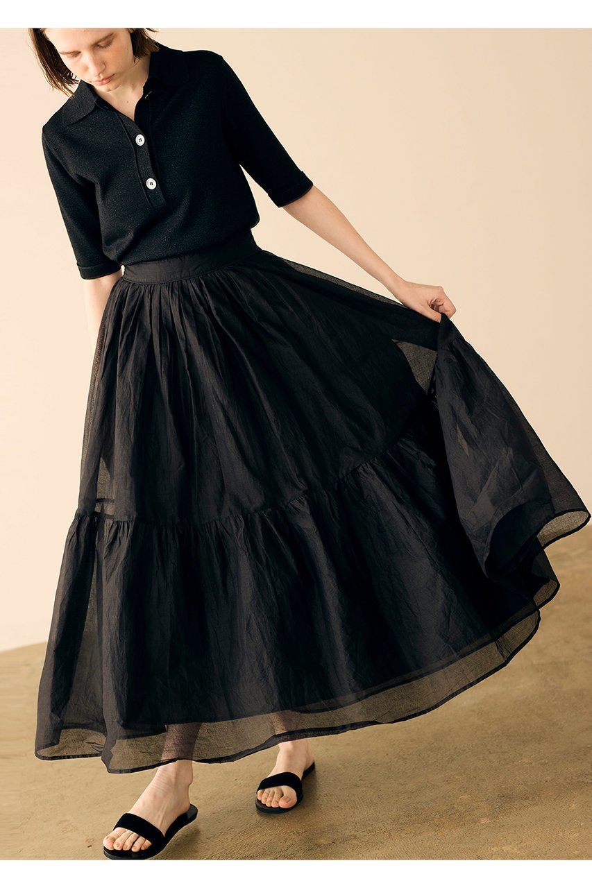 【マリリンムーン/MARILYN MOON】のシアースターチドコットンギャザースカート 人気、トレンドファッション・服の通販 founy(ファニー) 　ファッション　Fashion　レディースファッション　Fashion for Women　スカート　Skirts　ロングスカート　Long Skirts / Maxi & Midi Skirts　インド　Indian Textile　ギャザー　Gathered, Ruffled　シアー　Sheer, See-Through　ティアード　Tiered, Tiered Style　ティアードスカート　Tiered Skirt, Flounced Skirt　モダン　Modern, Contemporary　リゾート　Resort, Vacation Style　ロング　Long, Long-Length　other-8|ID: prp329100004604776 ipo3291000000035981847