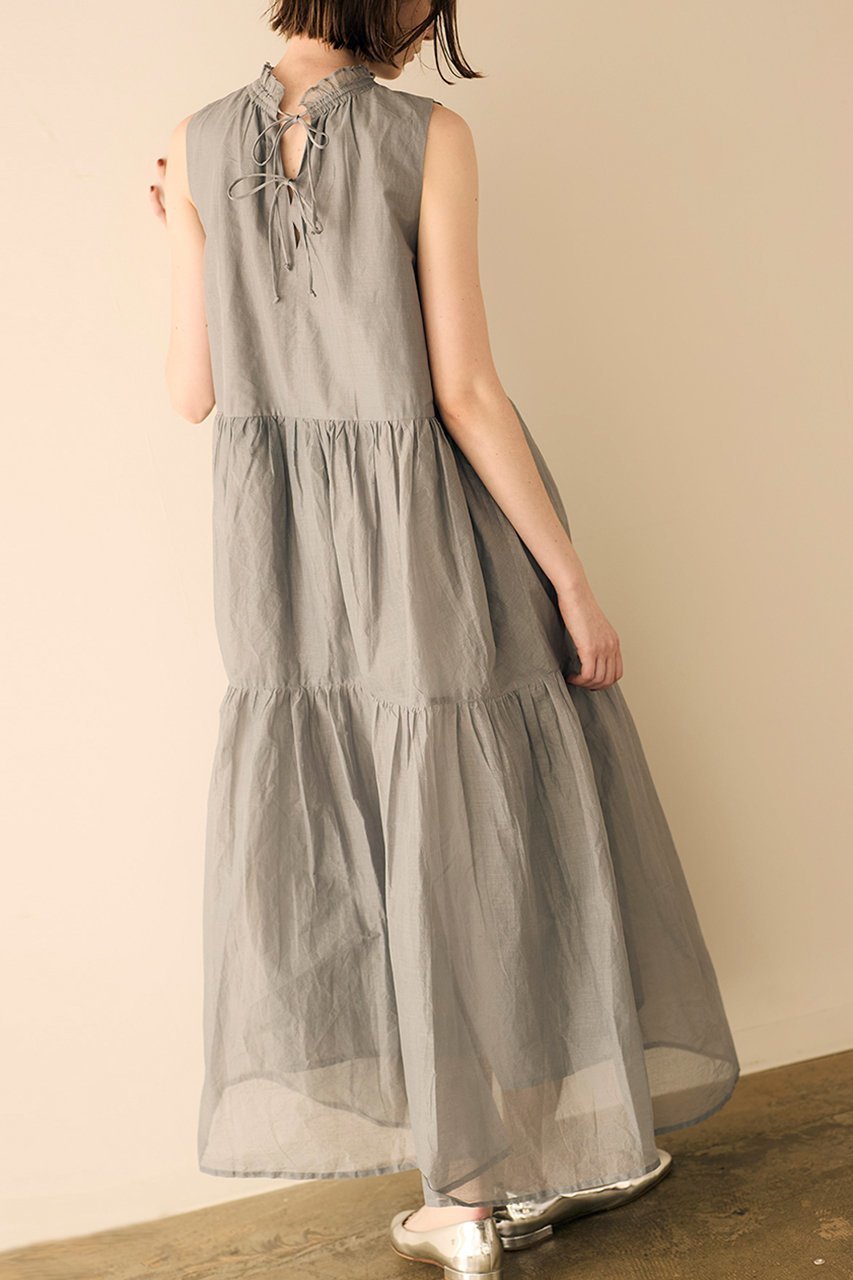 【マリリンムーン/MARILYN MOON】のシアースターチドコットンギャザードレス 人気、トレンドファッション・服の通販 founy(ファニー) 　ファッション　Fashion　レディースファッション　Fashion for Women　ワンピース　Dresses　フォーマル・パーティードレス・結婚式用ドレス　Elegant & Casual Dresses　チュニック　Tunic Tops & Dresses　2025年　2025　2025-2026秋冬・A/W　Autumn/Winter 2025–26 AW25–26　インド　Indian Textile　シアー　Sheer, See-Through　シャーリング　Shirring, Ruched　チュニック　Tunic, Long Top　ティアード　Tiered, Tiered Style　フリル　Frill, Ruffle　モダン　Modern, Contemporary　リゾート　Resort, Vacation Style　リュクス　Luxury, Elegant, High-End, Chic　ロング　Long, Long-Length　A/W・秋冬　Autumn/Winter　other-7|ID: prp329100004604777 ipo3291000000032990622