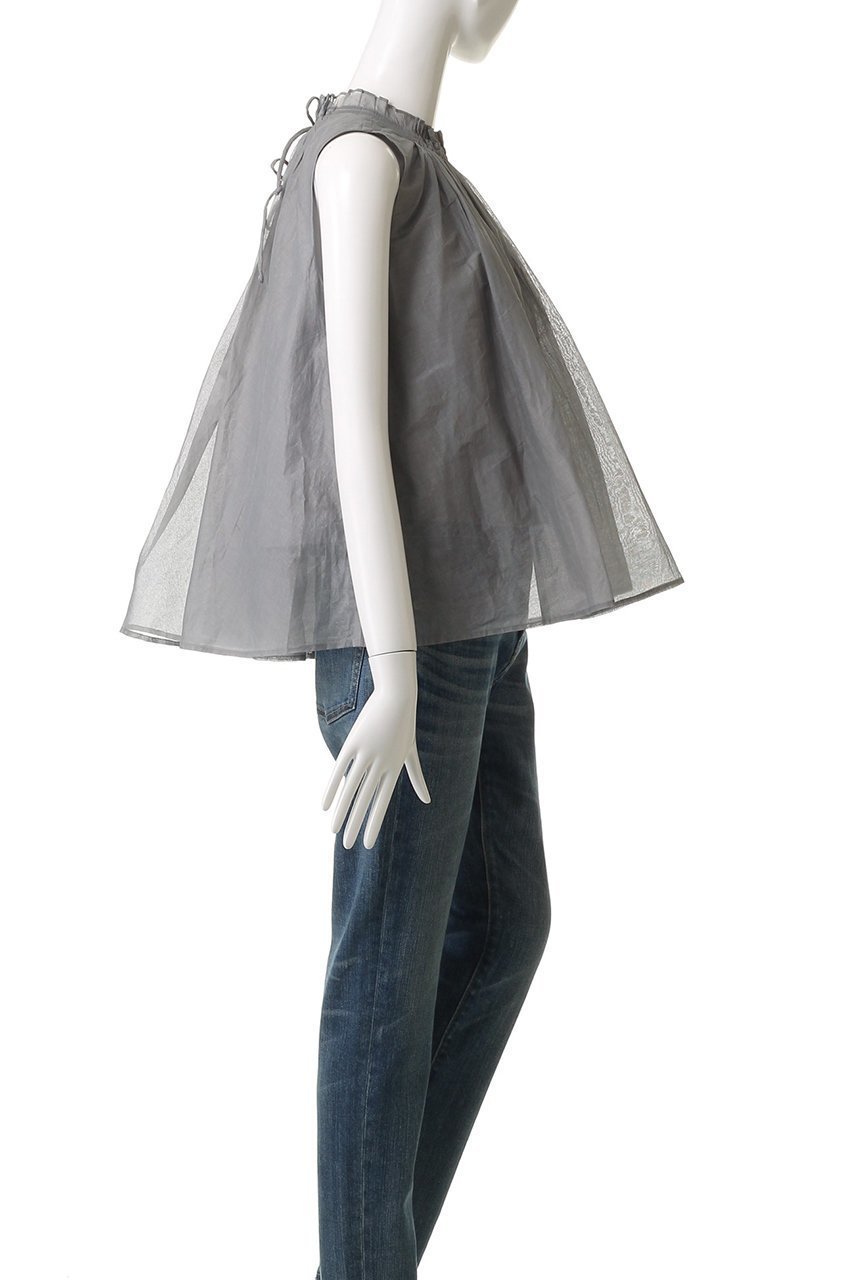 【マリリンムーン/MARILYN MOON】の前後2wayシアースターチドコットンギャザーブラウス 人気、トレンドファッション・服の通販 founy(ファニー) 　ファッション　Fashion　レディースファッション　Fashion for Women　トップス・カットソー　Cut & Sew Tops　キャミソール&ノースリーブ　Camisoles & Sleeveless Tops　シャツ・ブラウス・オフィスカジュアル　Elegant Blouses & Button-Ups　インド　Indian Textile　ギャザー　Gathered, Ruffled　シアー　Sheer, See-Through　シャーリング　Shirring, Ruched　ノースリーブ　Sleeveless, No-Sleeve　フリル　Frill, Ruffle　フレア　Flare, Flared　モダン　Modern, Contemporary　リゾート　Resort, Vacation Style　リュクス　Luxury, Elegant, High-End, Chic　other-3|ID: prp329100004604778 ipo3291000000036179138