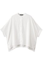 【ミズイロ インド/mizuiro ind】のlinen blend stand collar wide shirt シャツ off white|ID:prp329100004604802