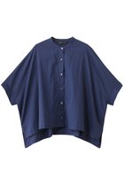 【ミズイロ インド/mizuiro ind】のlinen blend stand collar wide shirt シャツ blue|ID:prp329100004604802