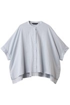 【ミズイロ インド/mizuiro ind】のlinen blend stand collar wide shirt シャツ l.blue|ID:prp329100004604802