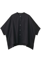 【ミズイロ インド/mizuiro ind】のlinen blend stand collar wide shirt シャツ navy|ID:prp329100004604802