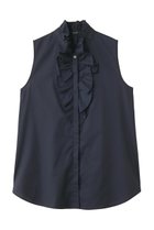 【アルアバイル/allureville】のフロントフリルノースリブラウス ネイビー|ID:prp329100004604805