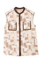 【アルアバイル/allureville】のLISAジオメトリックPTノースリブラウス ベージュ|ID: prp329100004604806 ipo3291000000036179177