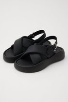 【スタッカート/STACCATO】のペインクリームプラットフォームサンダル 人気、トレンドファッション・服の通販 founy(ファニー) ファッション Fashion レディースファッション Fashion for Women サンダル Sandals, Summer Shoes ソックス Socks, Hosiery フォルム Silhouette, Form 厚底 Platform Shoes thumbnail ブラック|ID: prp329100004604836 ipo3291000000032770860