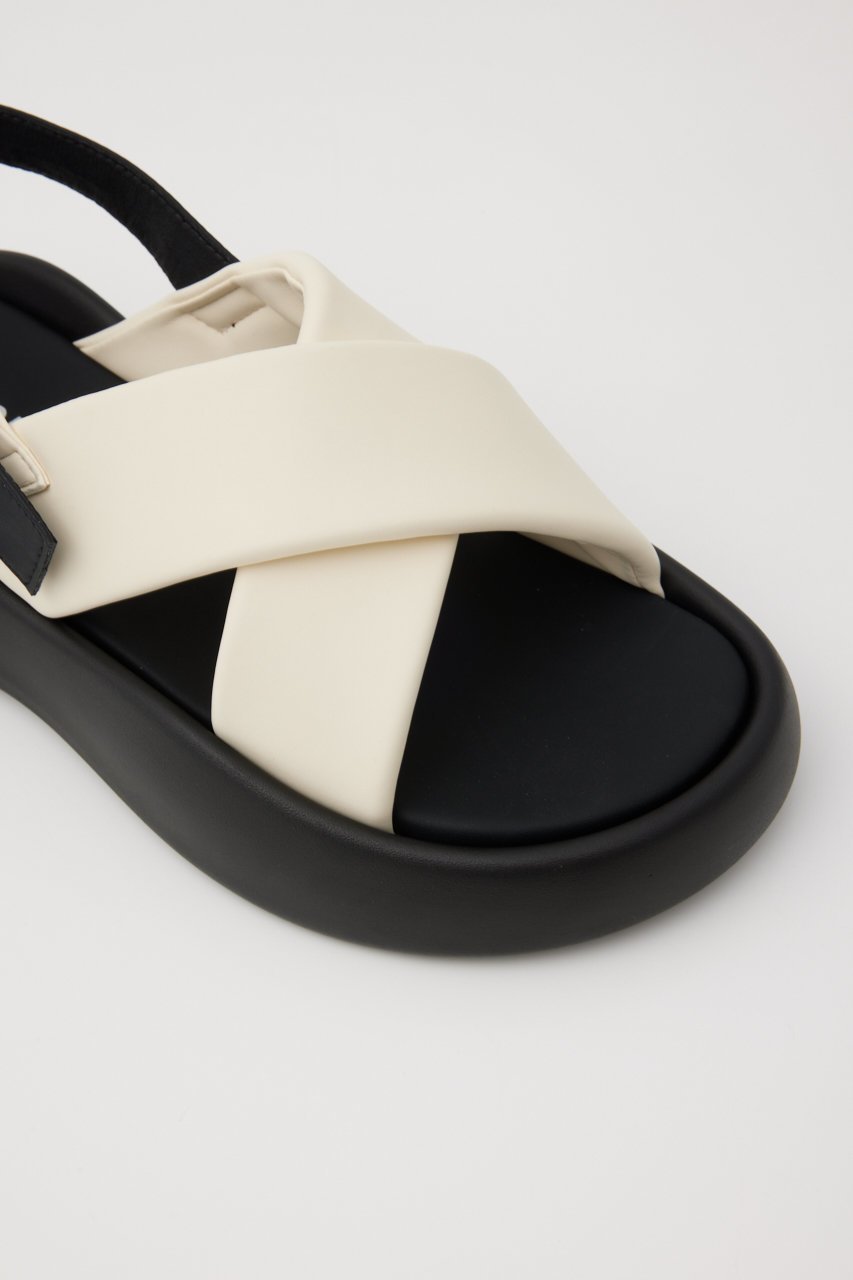 【スタッカート/STACCATO】のペインクリームプラットフォームサンダル 人気、トレンドファッション・服の通販 founy(ファニー) 　ファッション　Fashion　レディースファッション　Fashion for Women　サンダル　Sandals, Summer Shoes　ソックス　Socks, Hosiery　フォルム　Silhouette, Form　厚底　Platform Shoes　other-7|ID: prp329100004604836 ipo3291000000032770869