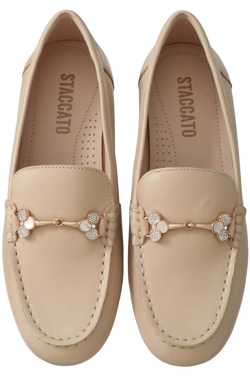 【スタッカート/STACCATO】のコロネスリッポンローファー インテリア・キッズ・メンズ・レディースファッション・服の通販 founy(ファニー) 　ファッション　Fashion　レディースファッション　Fashion for Women　シューズ　Shoes, Footwear　ストーン　Stone, Gem-Like　フラット　Flat, Flat Shoes　ベージュ|ID: prp329100004604857 ipo3291000000034940751