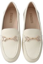 【スタッカート/STACCATO】のコロネスリッポンローファー 人気、トレンドファッション・服の通販 founy(ファニー) ファッション Fashion レディースファッション Fashion for Women シューズ Shoes, Footwear ストーン Stone, Gem-Like フラット Flat, Flat Shoes thumbnail ホワイト|ID: prp329100004604857 ipo3291000000034940752