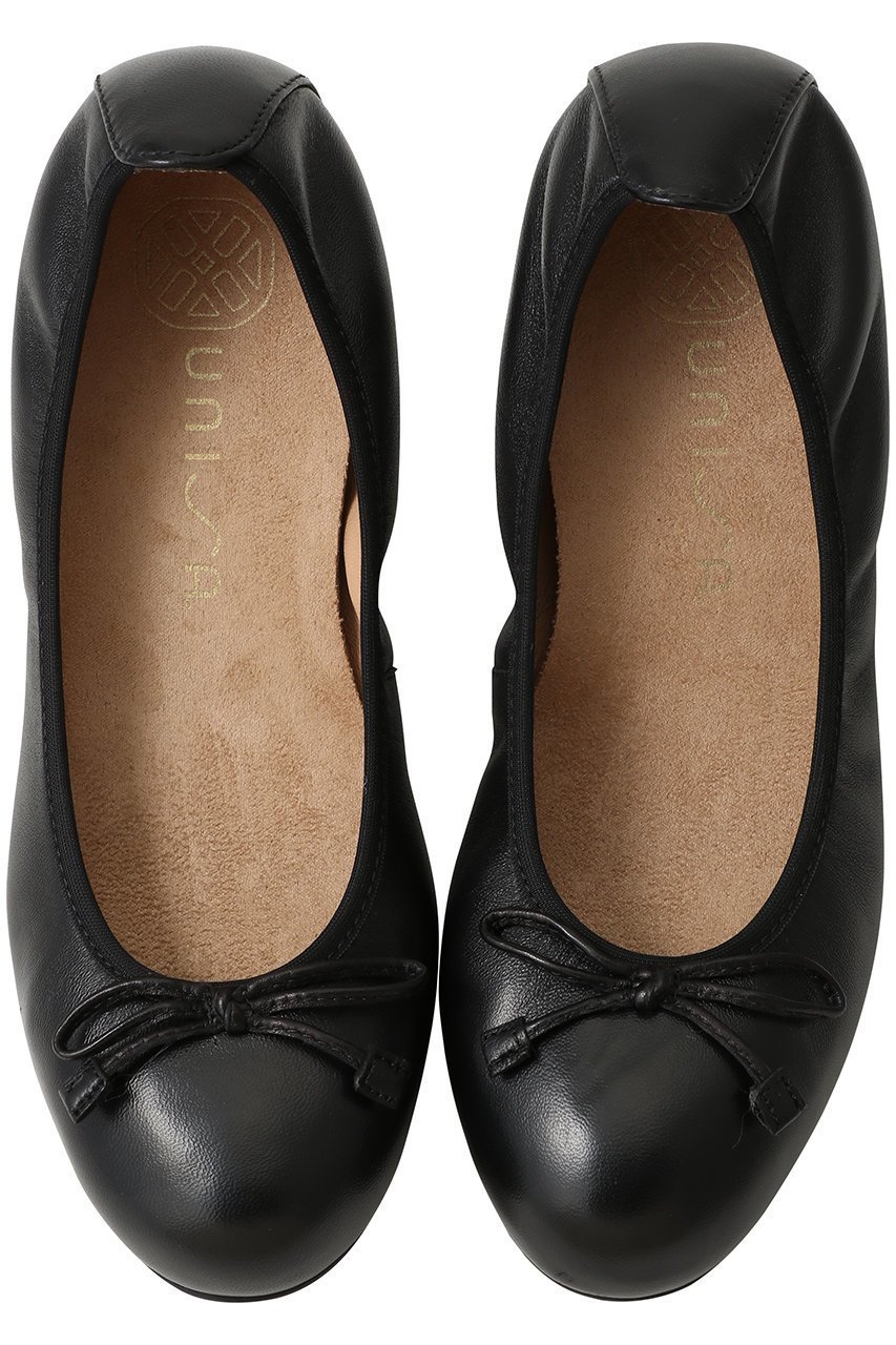 【エスメラルダ/Esmeralda】の【UNISA】バレエシューズ インテリア・キッズ・メンズ・レディースファッション・服の通販 founy(ファニー) 　ファッション　Fashion　レディースファッション　Fashion for Women　シューズ　Shoes, Footwear　シルバー　Silver, Metallic Silver　バレエ　Ballet, Ballet Style　フォルム　Silhouette, Form　フラット　Flat, Flat Shoes　ラウンド　Round, Round Neck　リボン　Ribbon, Bow　新作・新入荷　New Arrivals / New In　ブラック|ID: prp329100004604864 ipo3291000000034420569