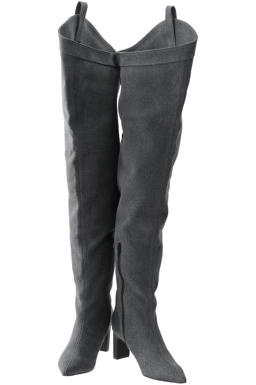 【プランク プロジェクト/PRANK PROJECT】のデニムサイハイブーツパンツ/Denim Thigh High Boots Pants 人気、トレンドファッション・服の通販 founy(ファニー) 　ファッション　Fashion　レディースファッション　Fashion for Women　パンツ　Pants & Trousers　カッティング　Cutting Detail　ショート　Short, Short Length　セパレート　Separate, Two-Piece　デニム　Denim, Jeans Material　トレンド　Trend, Trending Now　ドッキング　Docking, Mixed Material　フィット　Fit, Slim Fit　ルーズ　Loose, Oversized　ワイド　Wide, Wide Fit　今冬　This Winter　other-6|ID: prp329100004604876 ipo3291000000032771648