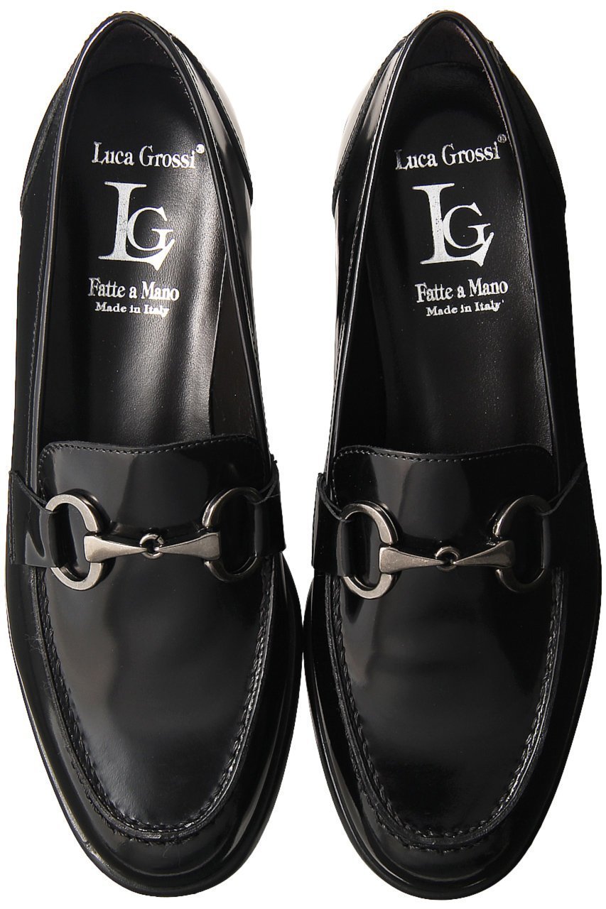 【ルカグロッシ/LucaGrossi】のビットローファー インテリア・キッズ・メンズ・レディースファッション・服の通販 founy(ファニー) 　ファッション　Fashion　レディースファッション　Fashion for Women　シューズ　Shoes, Footwear　フラット　Flat, Flat Shoes　エレガント 上品　Elegant　ブラック/グラス|ID: prp329100004605005 ipo3291000000032774269