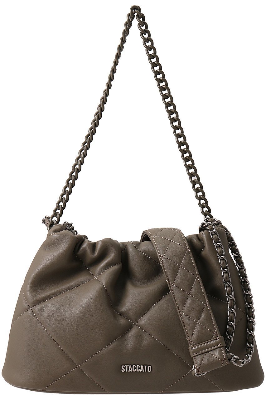 【スタッカート/STACCATO】のキルティング2WAYタッチバッグ インテリア・キッズ・メンズ・レディースファッション・服の通販 founy(ファニー) 　ファッション　Fashion　レディースファッション　Fashion for Women　バッグ　Bags　キルティング　Quilted, Quilting　ショルダー　Shoulder, Shoulder Strap　フラット　Flat, Flat Shoes　フロント　Front, Front Design　プレート　Plate, Dish　グレージュ|ID: prp329100004605523 ipo3291000000034939264