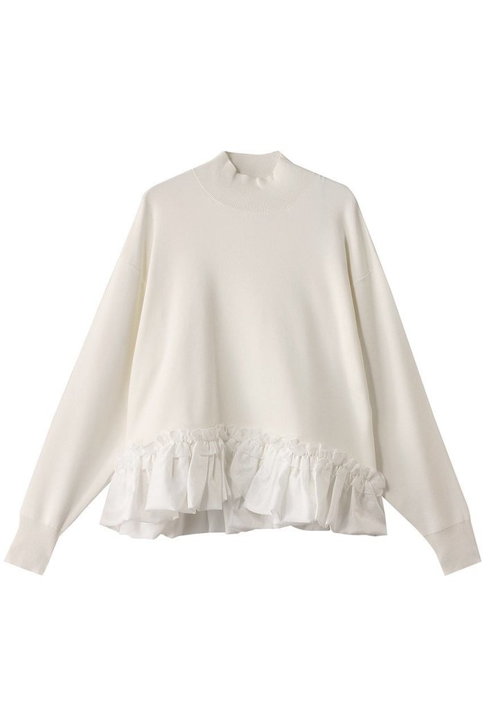【デザイン ワークス/DESIGN WORKS】のダブルフリルニット インテリア・キッズ・メンズ・レディースファッション・服の通販 founy(ファニー) https://founy.com/ ファッション Fashion レディースファッション Fashion for Women トップス・カットソー Cut & Sew Tops ニット Knit Tops & Sweaters カジュアルプルオーバー・ニットトップス Pullovers & Knit Tops / Casual Pullovers おすすめ Recommended / Our Picks ギャザー Gathered, Ruffled ダブル Double, Double-Breasted フリル Frill, Ruffle ボトム Bottoms, Lower Wear ボトルネック Bottle Neck, Mock Neck |ID: prp329100004605534 ipo3291000000032789839