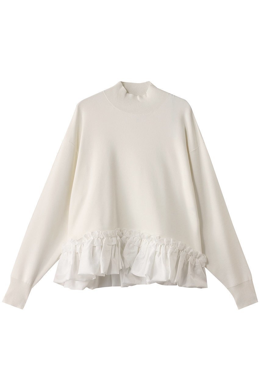 【デザイン ワークス/DESIGN WORKS】のダブルフリルニット 人気、トレンドファッション・服の通販 founy(ファニー) 　ファッション　Fashion　レディースファッション　Fashion for Women　トップス・カットソー　Cut & Sew Tops　ニット　Knit Tops & Sweaters　カジュアルプルオーバー・ニットトップス　Pullovers & Knit Tops / Casual Pullovers　おすすめ　Recommended / Our Picks　ギャザー　Gathered, Ruffled　ダブル　Double, Double-Breasted　フリル　Frill, Ruffle　ボトム　Bottoms, Lower Wear　ボトルネック　Bottle Neck, Mock Neck　 other-1|ID: prp329100004605534 ipo3291000000032789839