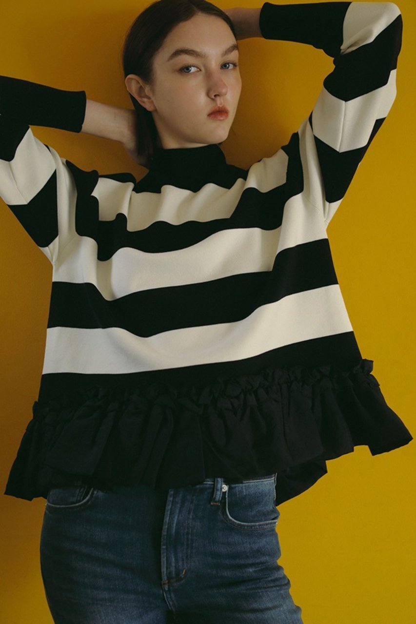 【デザイン ワークス/DESIGN WORKS】のダブルフリルニット 人気、トレンドファッション・服の通販 founy(ファニー) 　ファッション　Fashion　レディースファッション　Fashion for Women　トップス・カットソー　Cut & Sew Tops　ニット　Knit Tops & Sweaters　カジュアルプルオーバー・ニットトップス　Pullovers & Knit Tops / Casual Pullovers　おすすめ　Recommended / Our Picks　ギャザー　Gathered, Ruffled　ダブル　Double, Double-Breasted　フリル　Frill, Ruffle　ボトム　Bottoms, Lower Wear　ボトルネック　Bottle Neck, Mock Neck　other-6|ID: prp329100004605534 ipo3291000000032789854
