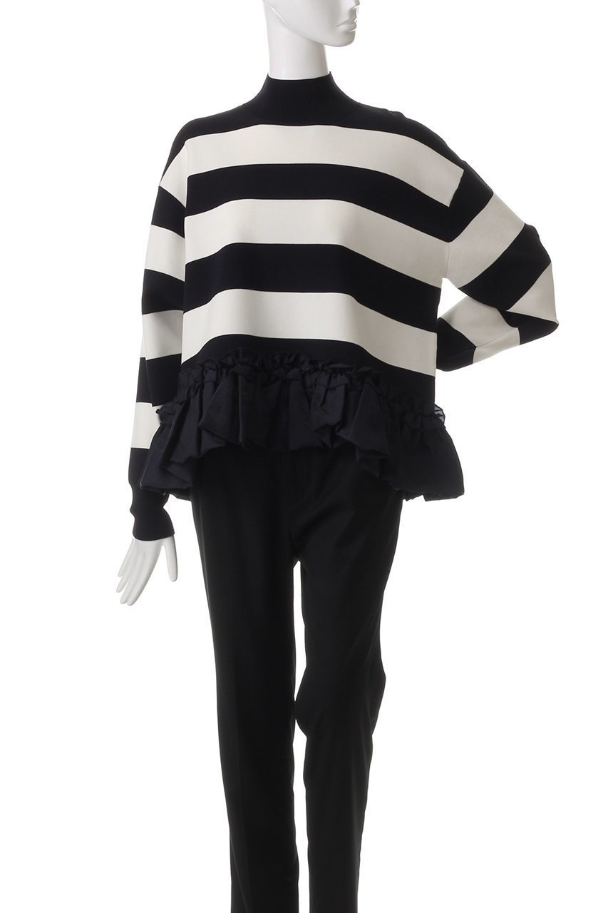 【デザイン ワークス/DESIGN WORKS】のダブルフリルニット 人気、トレンドファッション・服の通販 founy(ファニー) 　ファッション　Fashion　レディースファッション　Fashion for Women　トップス・カットソー　Cut & Sew Tops　ニット　Knit Tops & Sweaters　カジュアルプルオーバー・ニットトップス　Pullovers & Knit Tops / Casual Pullovers　おすすめ　Recommended / Our Picks　ギャザー　Gathered, Ruffled　ダブル　Double, Double-Breasted　フリル　Frill, Ruffle　ボトム　Bottoms, Lower Wear　ボトルネック　Bottle Neck, Mock Neck　other-2|ID: prp329100004605534 ipo3291000000035690771