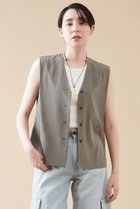 【マルティニーク/martinique】のVネックノースリーブ(セットアップ可) カーキ|ID: prp329100004605586 ipo3291000000032792456