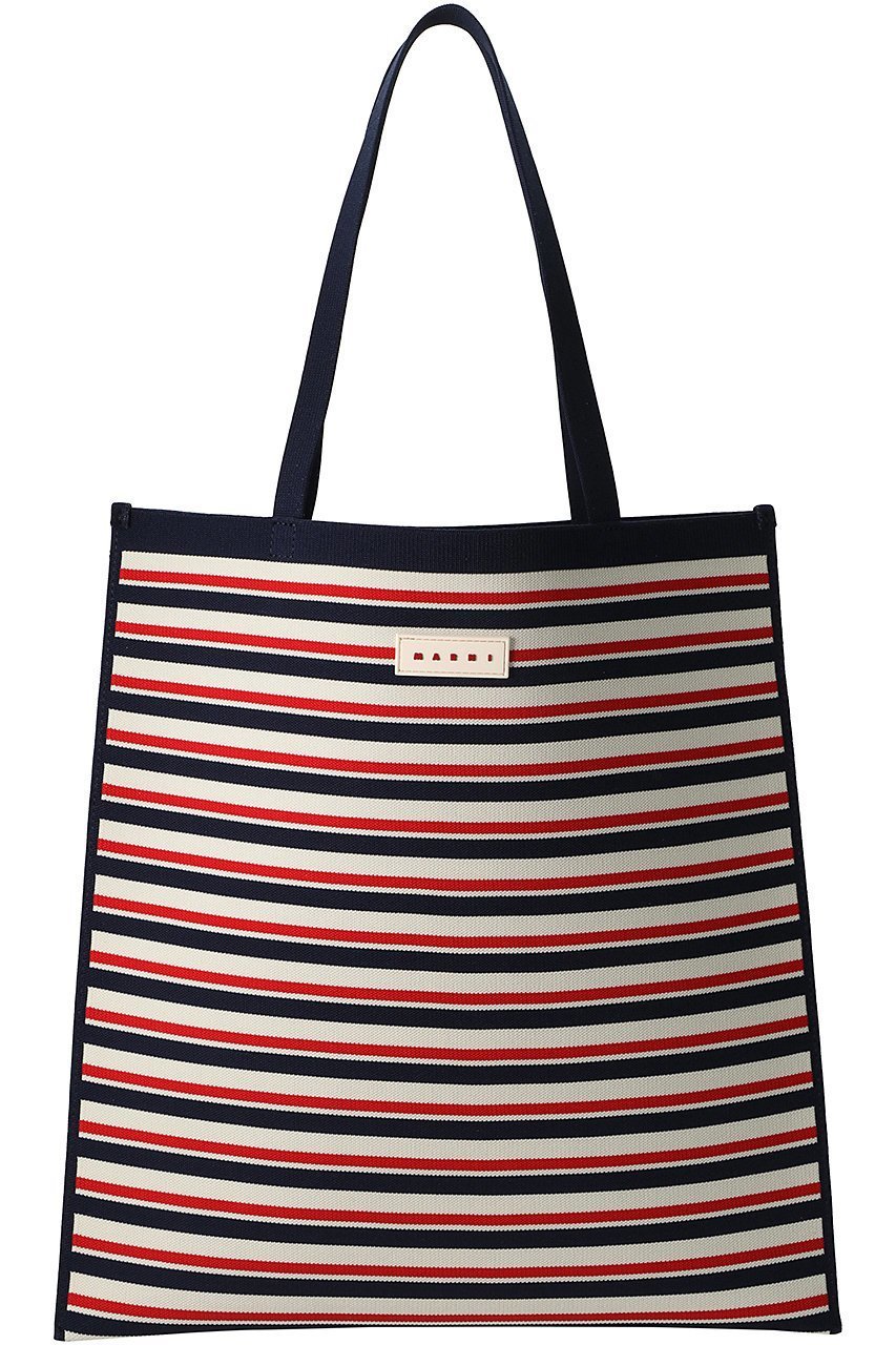 【マルニ/MARNI】のボーダーフラットトート 人気、トレンドファッション・服の通販 founy(ファニー) 　ファッション　Fashion　レディースファッション　Fashion for Women　バッグ　Bags　おすすめ　Recommended / Our Picks　コレクション　Collection, Seasonal Line　スクエア　Square, Square Shape　フラット　Flat, Flat Shoes　ボーダー　Border, Stripe　ビジネス 仕事 通勤　Business / Work / Commuting　旅行　Travel　 other-1|ID: prp329100004605666 ipo3291000000032796805