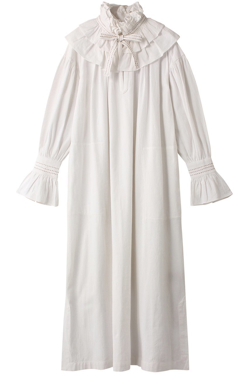 【プレインピープル/PLAIN PEOPLE】の【The fabric of Freedom】CLIMBED COTTON ワンピース インテリア・キッズ・メンズ・レディースファッション・服の通販 founy(ファニー) 　ファッション　Fashion　レディースファッション　Fashion for Women　ワンピース　Dresses　チュニック　Tunic Tops & Dresses　チュニック　Tunic, Long Top　ハンド　Hand, Handmade　パーティ　Party, Party Style　フェミニン　Feminine, Girly　リボン　Ribbon, Bow　ロング　Long, Long-Length　ナチュラル|ID: prp329100004605721 ipo3291000000032808841