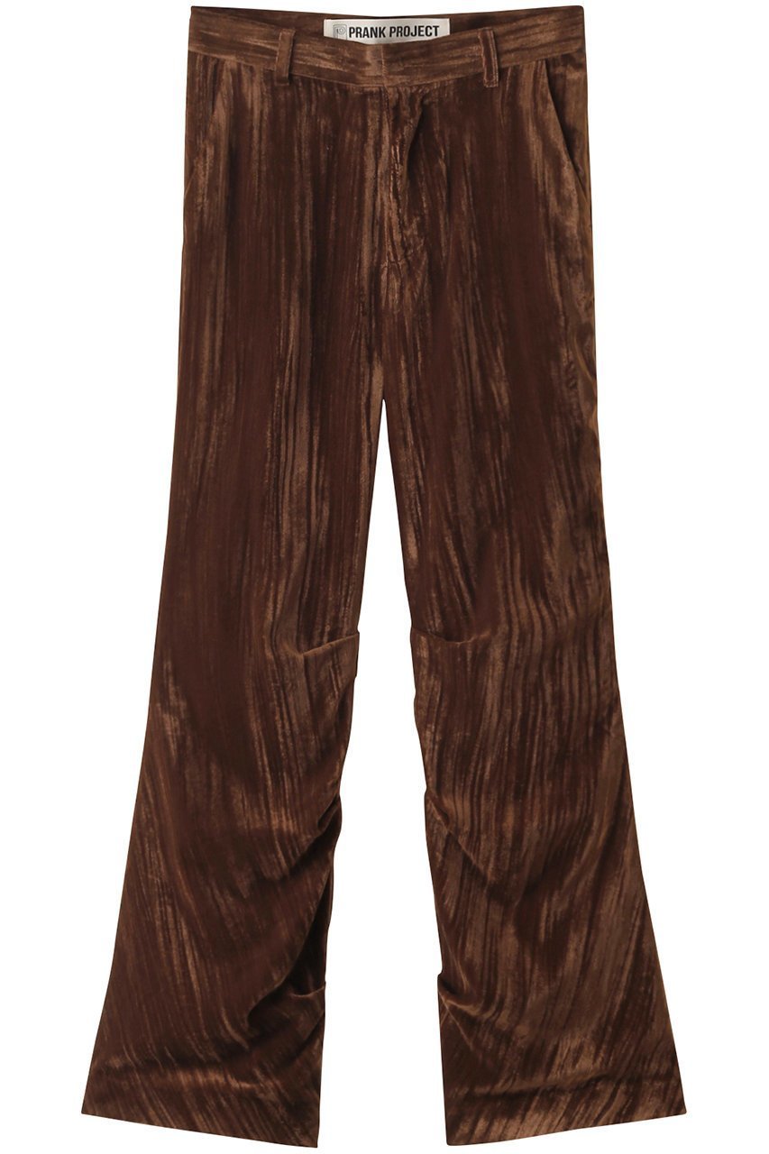 【プランク プロジェクト/PRANK PROJECT】のベルベッドフレアパンツ / Velvet Flare Pants インテリア・キッズ・メンズ・レディースファッション・服の通販 founy(ファニー) ファッション Fashion レディースファッション Fashion for Women パンツ Pants & Trousers ジャケット Jacket, Outerwear セットアップ Set-Up, Coordinated Outfit ドレープ Drape, Draping Fabric フレア Flare, Flared ベルベット Velvet, Velvety BRN(ブラウン)|ID: prp329100004605749 ipo3291000000034423205